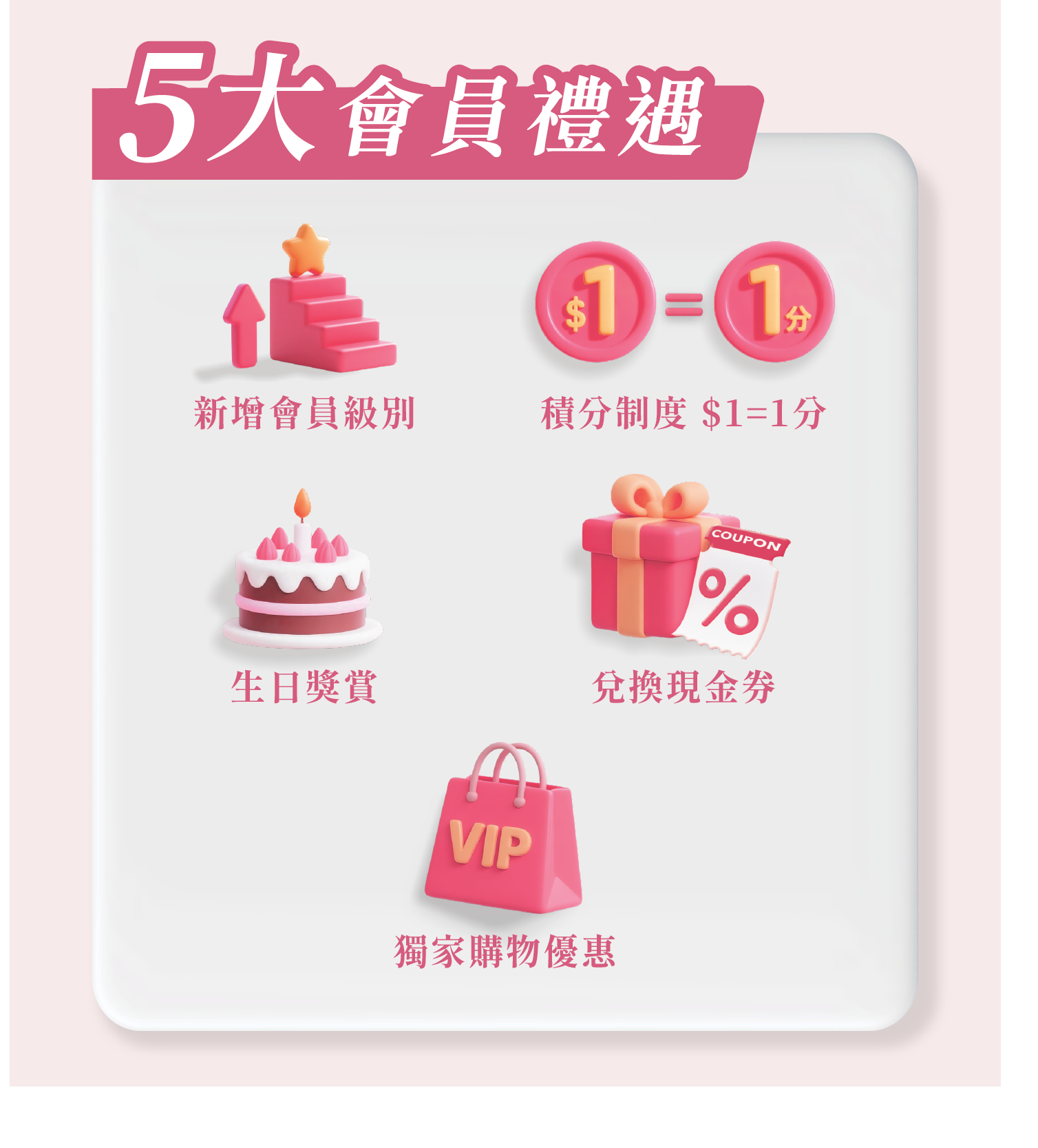 5大會員禮遇